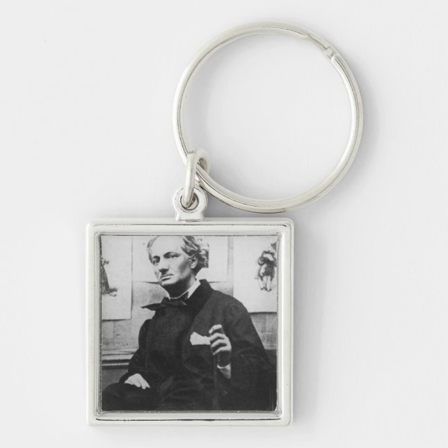 Charles Baudelaire  with Engravings, c.1863 Keychain (Front)