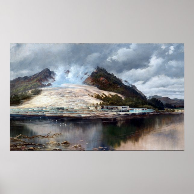 Charles Blomfield White Terraces, Rotomahana Poster (Front)