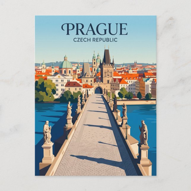 Charles Bridge Czech Republic Postcard (Front)