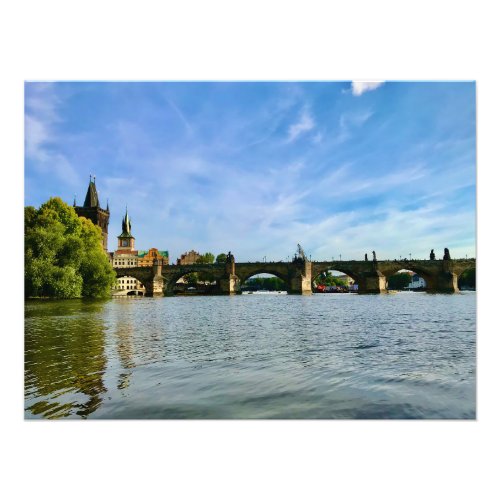 Charles Bridge from River _ Prague Czech Republic Photo Print