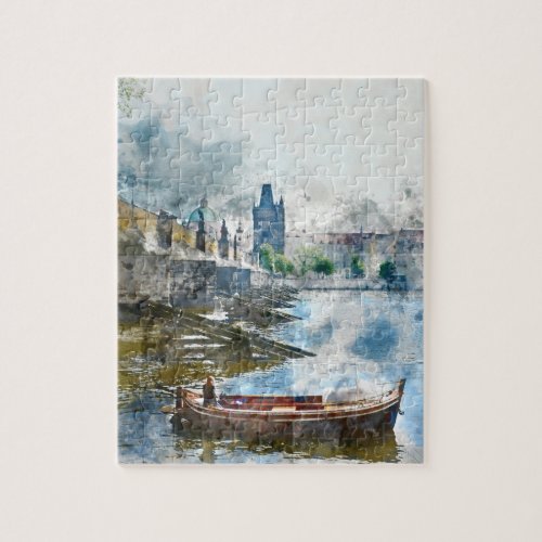 Charles Bridge in Prague Czech Rebulic Jigsaw Puzzle