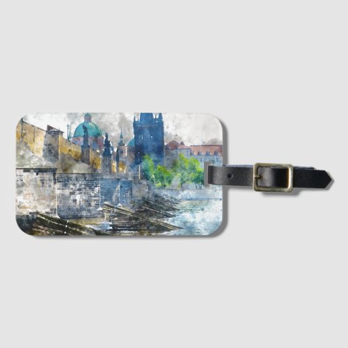 Charles Bridge in Prague Czech Republic Luggage Tag