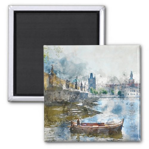 Charles Bridge in Prague Czech Republic Magnet