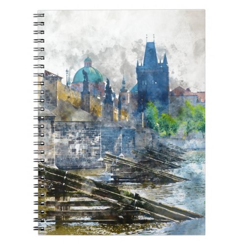 Charles Bridge in Prague Czech Republic Notebook