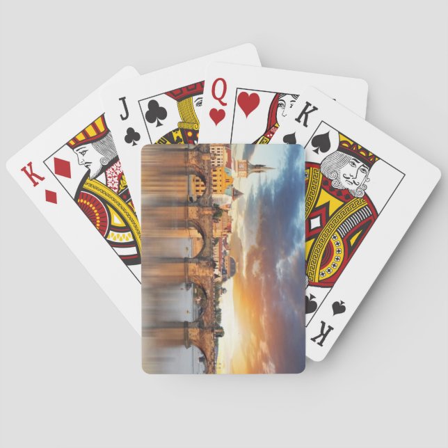 Charles Bridge, Prague, Czech Republic Poker Cards (Back)