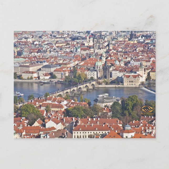 Charles Bridge Vltava River Prague Postcard (Front)
