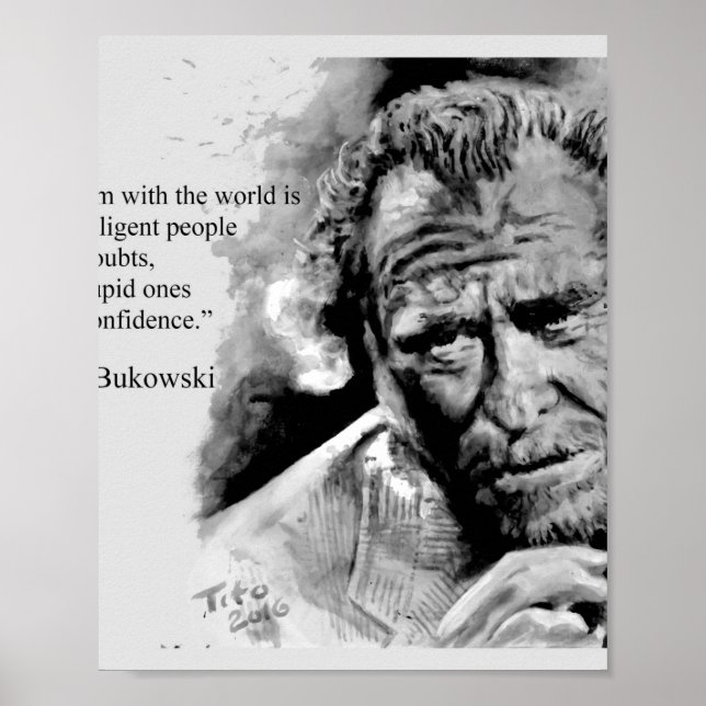 Charles BUKOWSKI - people quote  Poster (Front)