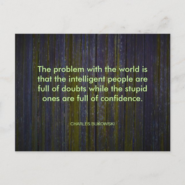 Charles Bukowski Quote Postcard (Front)