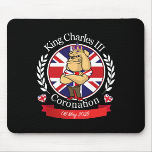 Charles Coronation English Bulldog In A Crown Mouse Pad