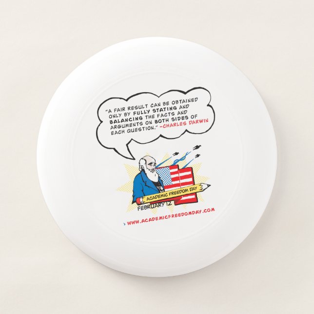 Charles Darwin Academic Freedom Wham-O Frisbee (Front)