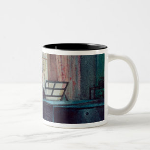 Charles Darwin and his wife at the Piano Two-Tone Coffee Mug