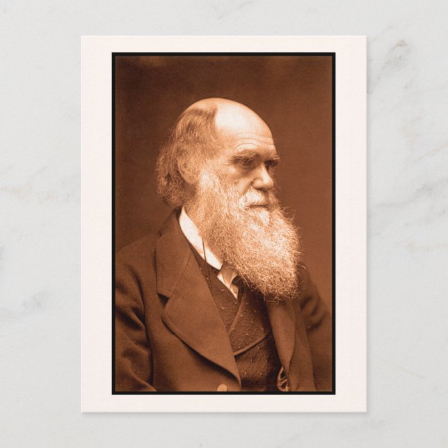 Charles Darwin around 1874 Postcard (Front)