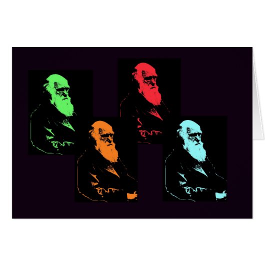 Charles Darwin Collage Cards (Front Horizontal)