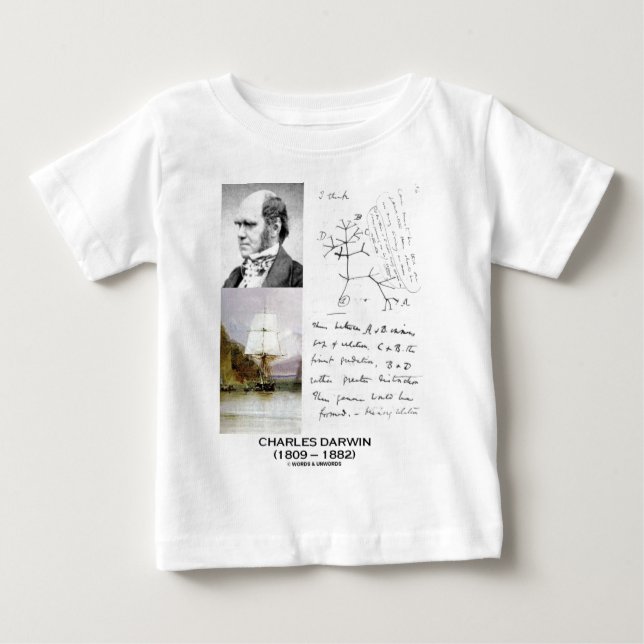Charles Darwin (Darwin HMS Beagle Phylogenetics) Baby T-Shirt (Front)