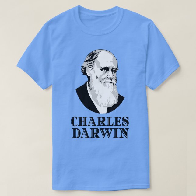 Charles Darwin Evolution Botanist Zoologist T-Shirt (Design Front)