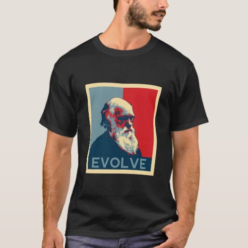 Charles Darwin Evolve Evolution  T_Shirt