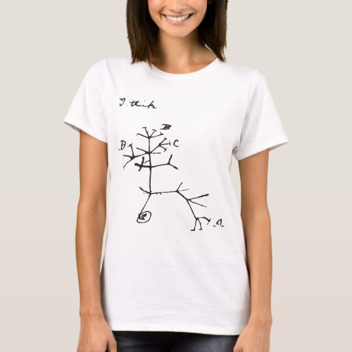 Charles Darwin _ I Think Black T_Shirt