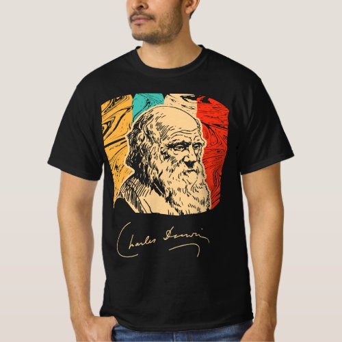 Charles Darwin Naturalist Biologist Scientist Retr T_Shirt