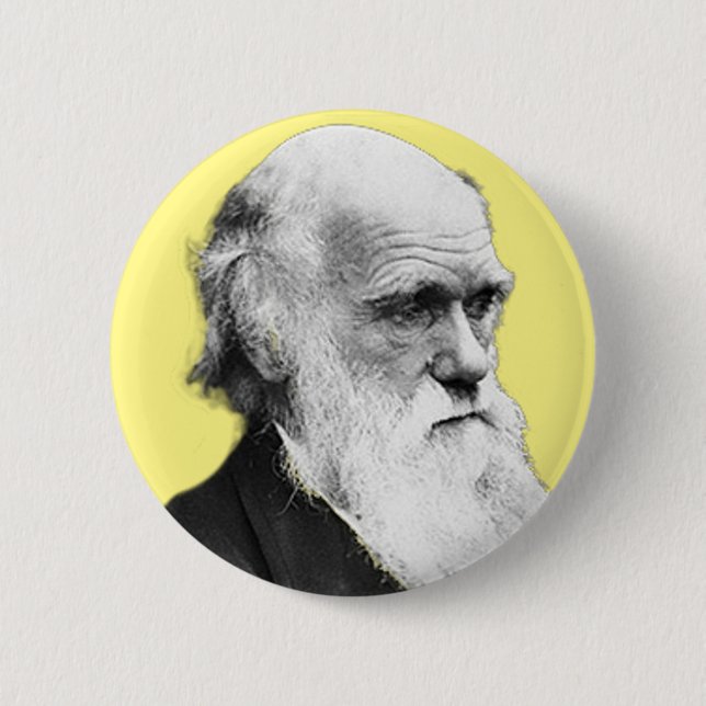Charles Darwin Pinback Button (Front)