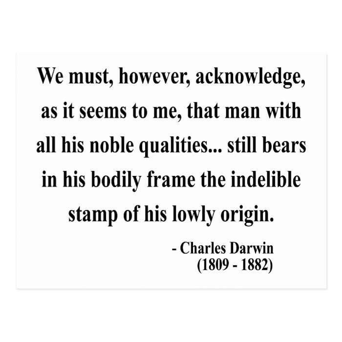 Charles Darwin Quote 1a Post Cards