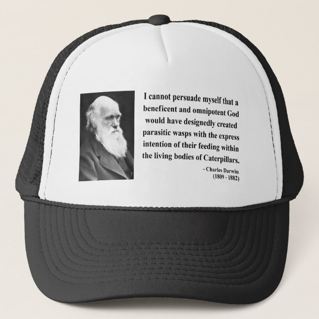 Charles Darwin Quote 2b Trucker Hat (Front)