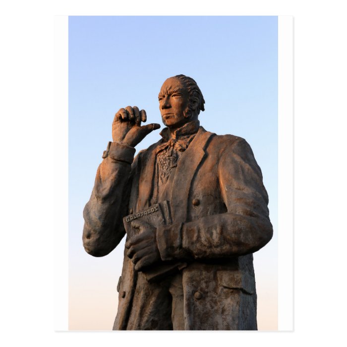 Charles Darwin statue Galapagos Islands Postcards