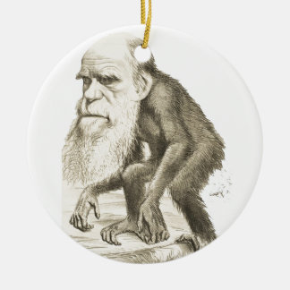 Charles Darwin the Monkey Man Ceramic Ornament