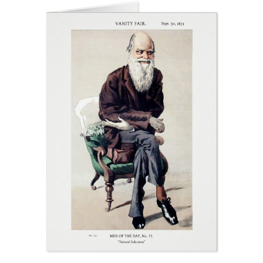 Charles Darwin Vanity Fair Illustration Cards (Front)