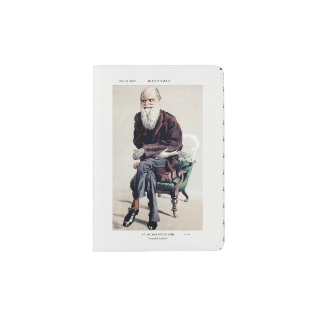 Charles Darwin Vanity Fair Illustration  Passport Holder (Front)