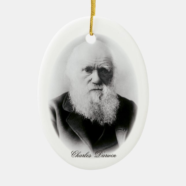 Charles Darwin Vignette Ceramic Ornament (Front)