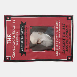 Charles Darwin Vintage Repro Retro    Kitchen Towel