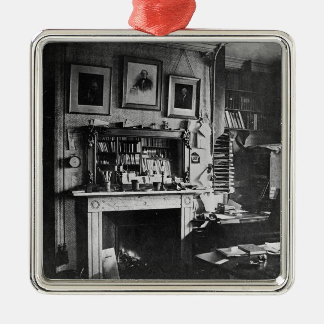 Charles Darwin's study at Down House Metal Ornament (Front)
