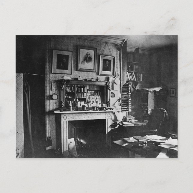 Charles Darwin's study at Down House Postcard (Front)