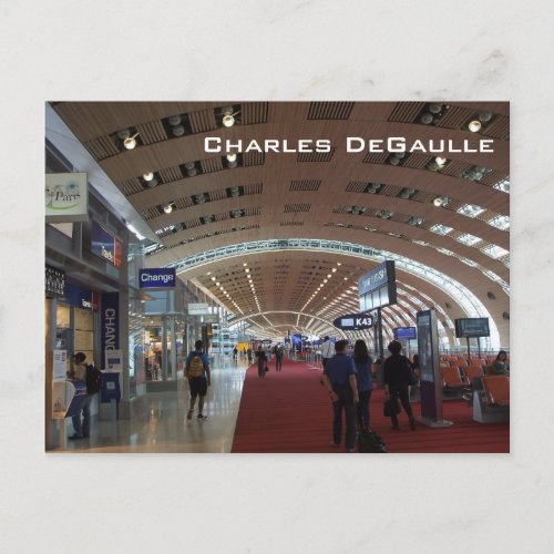 Charles DeGaulle International Airport Postcard
