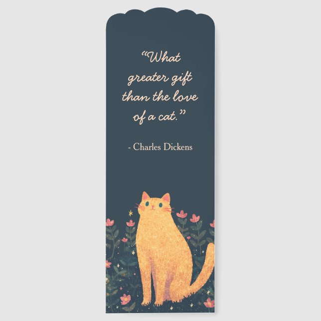 Charles Dickens Cat Quote Bookmarks (Front)