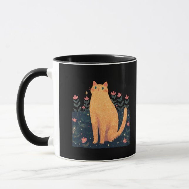 Charles Dickens' Cat Quote - Orange Tabby Mug (Left)