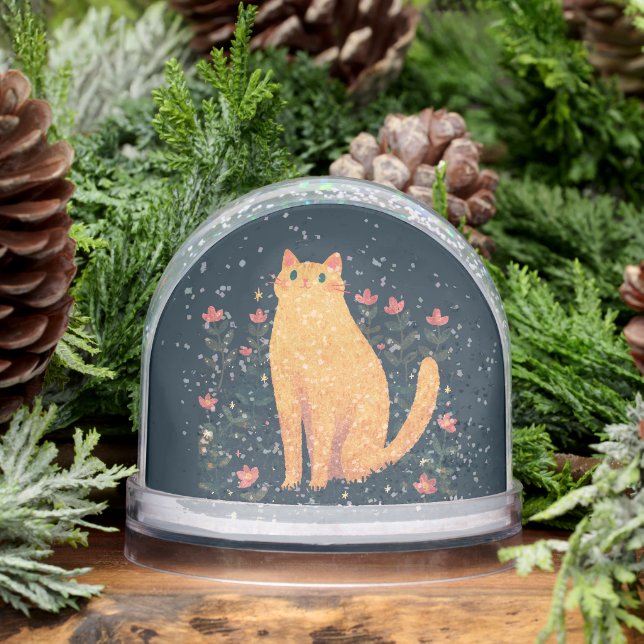 Charles Dickens' Cat Quote Snow Globe (Winter)