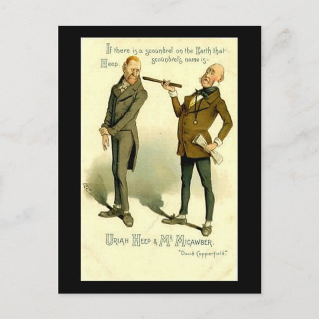 Charles Dickens, "David Copperfield" Postcard (Front)