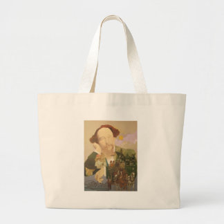 Charles Dickens, English Author Large Tote Bag