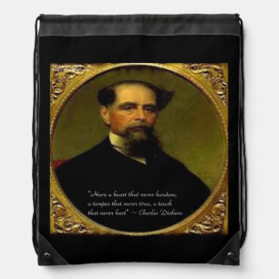 Charles Dickens & Heartfelt Quote Backpack