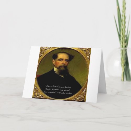 Charles Dickens  Heartfelt Quote Holiday Card