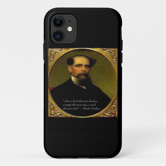 Charles Dickens & Heartfelt Quote iPhone 6 Case (Back)