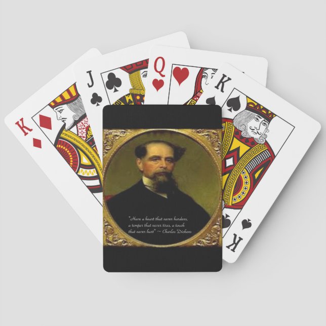 Charles Dickens & Heartfelt Quote Poker Cards (Back)