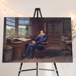 Charles Dickens in His Study Foam Board