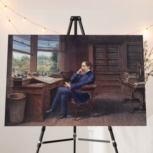 Charles Dickens in His Study Foam Board (In Situ (Stand))