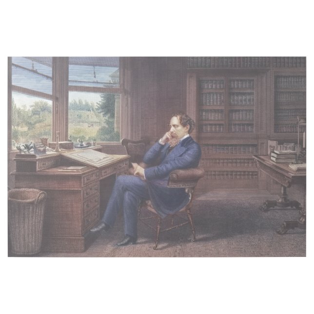 Charles Dickens in His Study Gallery Wrap (Front)