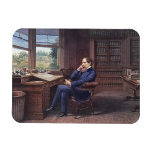 Charles Dickens in His Study Magnet