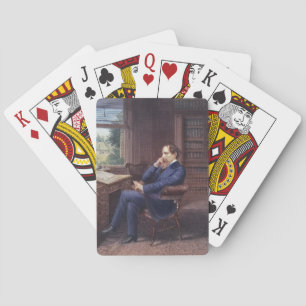 Charles Dickens in His Study Poker Cards