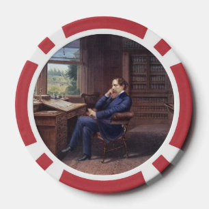 Charles Dickens in His Study Poker Chips