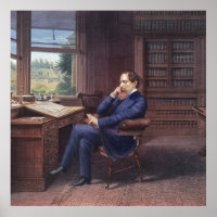 Charles Dickens in His Study